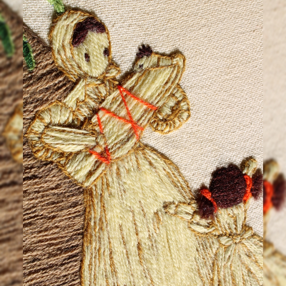 Vibrant Floral Embroidered Art - Picture 4 of 4